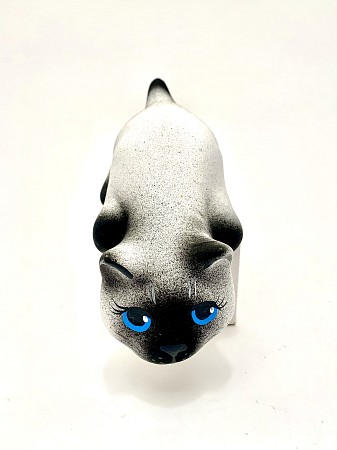 Чернолощёная керамика Кошка Свисающая 'Притаилась' 1