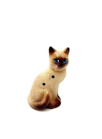 Чернолощёная керамика Свистулька-кошка 1