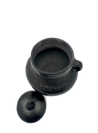 Чернолощёная керамика Горшок с крышкой 'Чернолощёный'