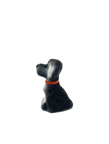 Чернолощёная керамика Собака-Свистулька 4