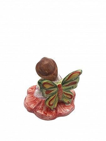 Коллекционная керамическая фигурка 'Фея на цветке'