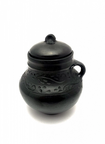 Чернолощёная керамика Горшок с крышкой 'Чернолощёный'